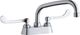 Elkay Chrome 4" Centerset Exposed Deck Faucet with 8" Arc Tube Spout and 6" Wristblade Handles-0