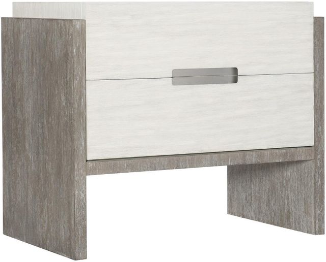 Bernhardt Foundations Light Shale/Linen 2-Drawer Nightstand-0