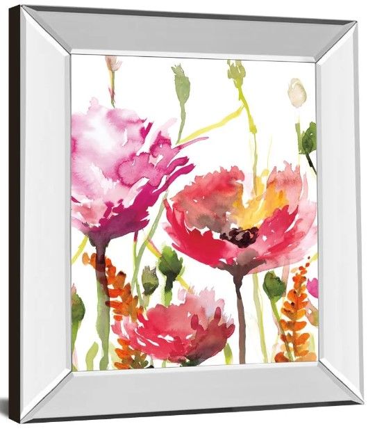 Classy Art Blooms and Buds by Rebecca Meyers Mirror Framed Wall Art-0