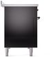 Ilve® Nostalgie II Series 48" Glossy Black Pro Style Induction Range-4