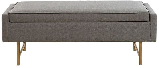 Olliix by Madison Park Grey Heath Accent Bench-0