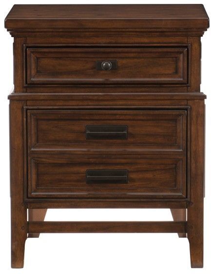 Mazin Furniture Frazier Park Brown Cherry Nightstand-1