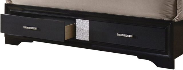 Coaster® Miranda Black California King Headboard and Footboard-1