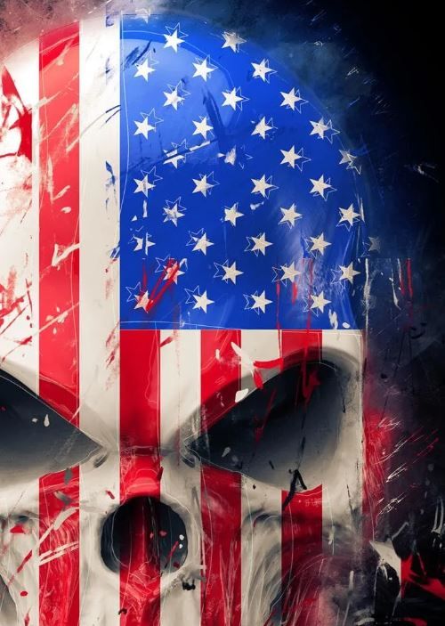 Classy Art American Skull Wall Art-1