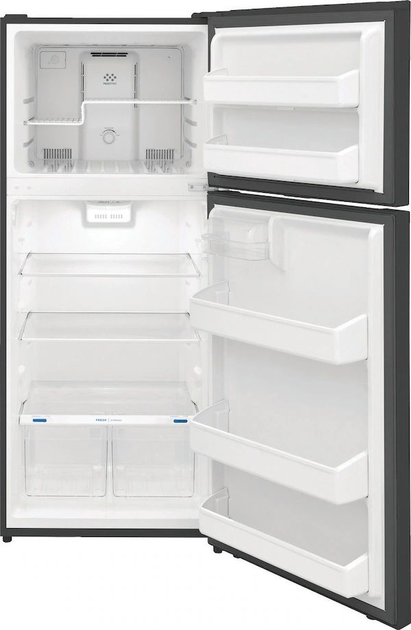 Frigidaire® 28" 17.6 Cu. Ft. Brushed Steel Freestanding Top Freezer Refrigerator-1