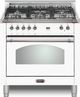 LOFRA® Dolcevita 36" White Pro Style Dual Fuel Range-0