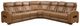 Homelegance® Fairway 3-Piece Brown Power Reclining Sectional with Center Drop-Down Cup Holders-0