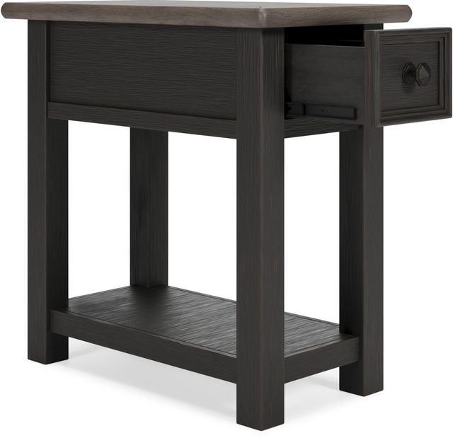 Signature Design by Ashley® Tyler Creek Grayish Brown End Table with Black Base-3