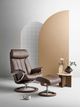 Stressless® by Ekornes® Customizable Paul Medium Signature Base Manual Recliner with Ottoman-1