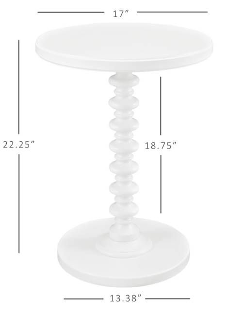 Powell® Spectrum White Side Table-2