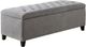 Olliix by Madison Park Grey Shandra Tufted Top Storage Bench-1