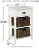 Oslember White Accent Table-5