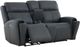 Flexsteel® Warren True Navy Leather Power Reclining Loveseat with Console, Power Headrest and Lumbar-3