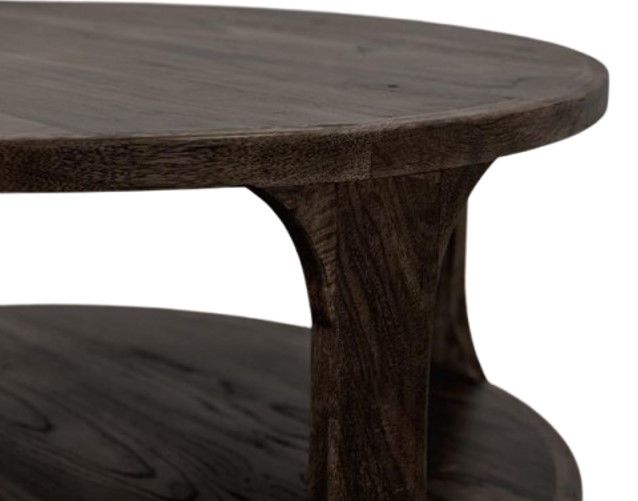 International Furniture Direct Balam Stained Dark Cocktail Table-4