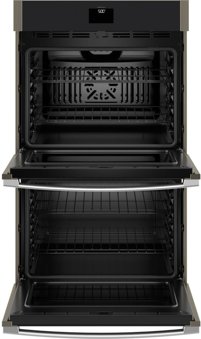 GE® 30" Fingerprint Resistant Slate Double Electric Wall Oven-2