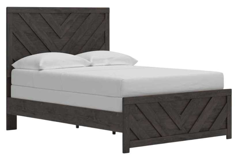 Prendonea Full Panel Bed - Charcoal Prendonea Full Panel Bed - Charcoal