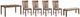 Elements International Everett 6-Piece Brown Acacia/Grey Standard Height Dining Set-0