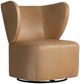 Bernhardt Oliver Bernhardt Living Brown Leather Swivel Chair-0