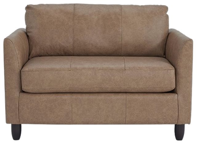 Best® Home Furnishings Customizable Bayment Leather Twin Sleeper Chair with Espresso Legs-2