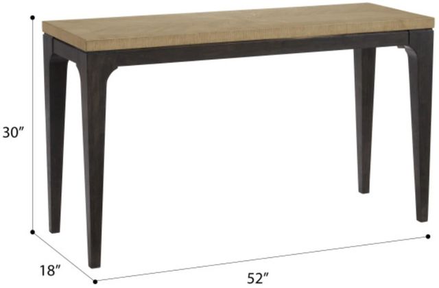 Emerald Home Sutton Place Caramel Console Table with Cocoa Base-2