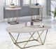 Steve Silver Co. Rowyn White End Table with Copper Base-1
