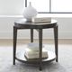Liberty Furniture Penton Espresso Stone Round End Table-4