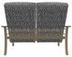 Telescope Casual St. Catherine Agra Classic/Beachwood Aluminum/Fabric Outdoor MGP Cushion Loveseat with Boardwalk Rustic Arms-3