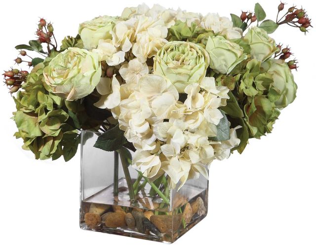 Uttermost® Cecily Cream/Sage Hydrangea Bouquet-0