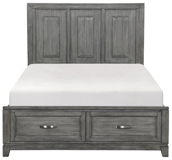 Homelegance® Garretson Gray Queen Platform Storage Bed-2