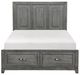 Homelegance® Garretson Gray Queen Platform Storage Bed-2