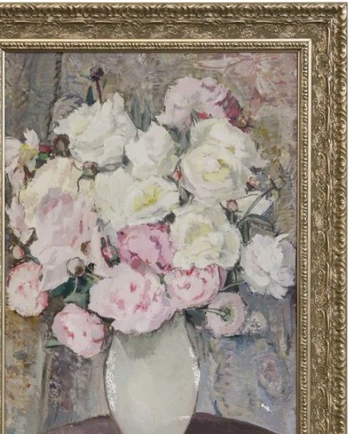 Stylecraft Pink & White Roses Wall Art-1