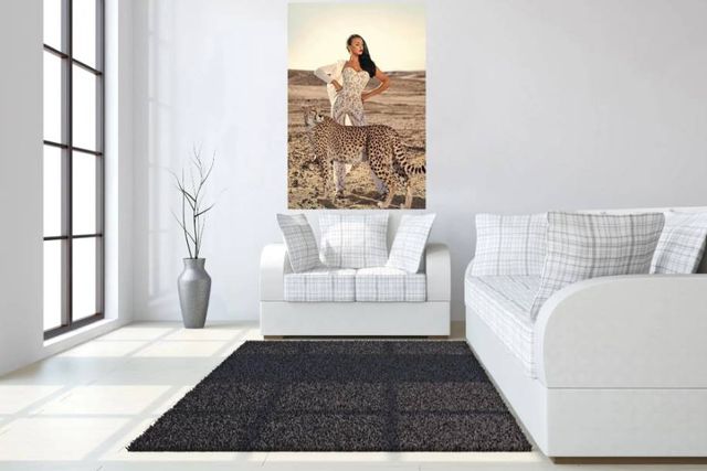 Classy Art Cheetah Girl Wall Art-3