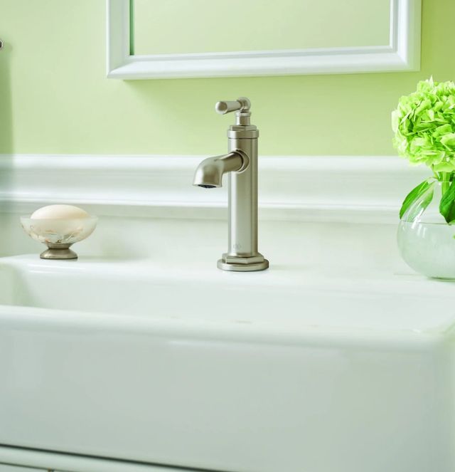 DXV Oak Hill® Brushed Nickel Single Handle Bathroom Faucet with Lever Handle-1