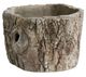 A & B Home Gray Cement Hollow Log Planter-1