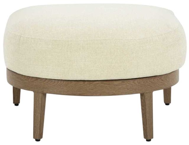 Signature Design by Ashley® Serene Bay Dark Brown/White Nuvella Outdoor Ottoman-1