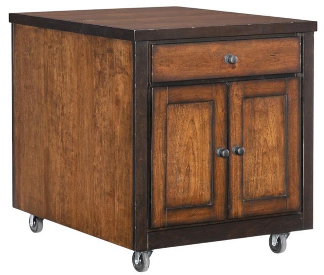 Legacy Classic Fenmore Dark Mocha/Distressed Cherry Kitchen Island Cart-0