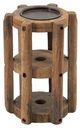 A & B Home Brown Loom Candle Stand-1