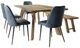 Jofran Inc. Reclamation Salvaged 6-Piece Brown/Madox Blueberry Dining Set-0