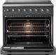 Viking® 5 Series 36" Cast Black Pro Style Induction Range with Polished Chrome Trim-1