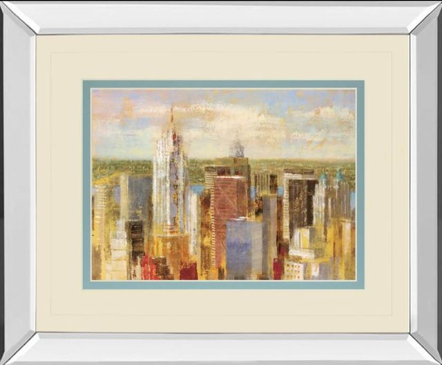 Classy Art Cityscape Il by Longo Mirror Framed Wall Art-0