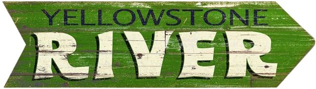 Old Wood Signs Yellowstone River Arrow Wall Decor-0