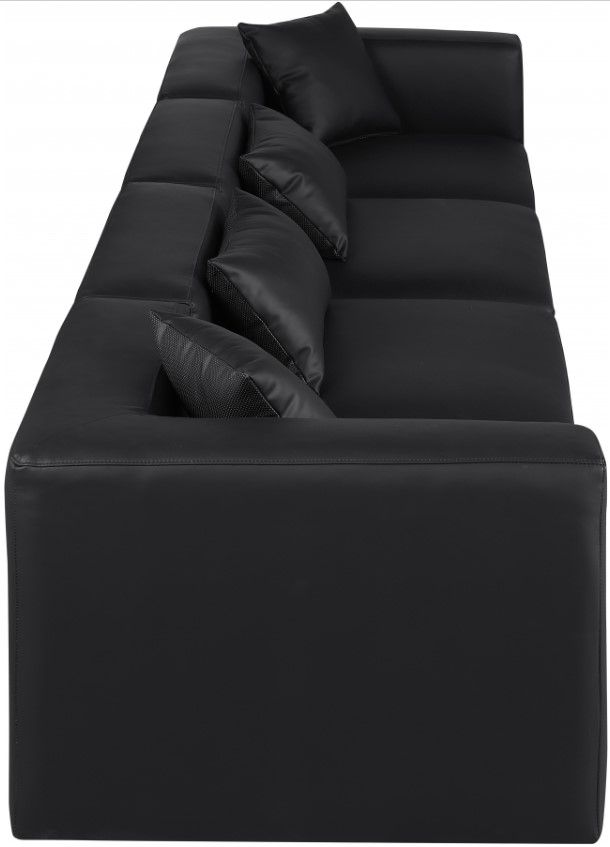 Meridian Furniture Cube 4-Piece Black Modular Sofa-3