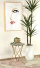 Coaster® Xenia Black and White Accent Table with Gold Hairpin Leg-1