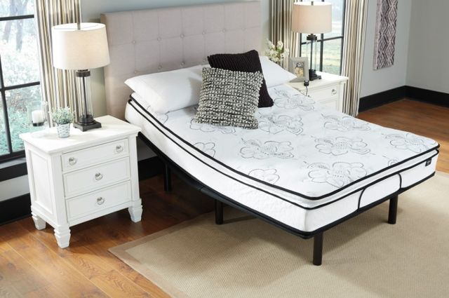 Sierra Sleep® by Ashley® Bonnell 2-Piece 10" Hybrid and Good Adjustable Base Queen Mattress Set-3
