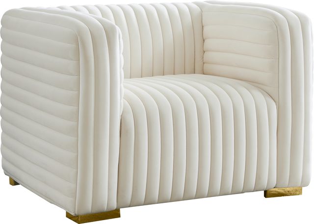Meridian Furniture Ravish Cream Velvet Chair-0
