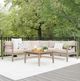 Linon Svana 4-Piece Beige/Natural Fabric/Wood Outdoor Conversation Set-3