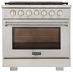 Kucht Professional KFX Series 36" Stainless Steel Pro Style Liquid Propane Gas Range with True Simmer Burners-0