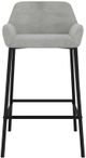 Inspire™ Baily Grey/Black 26" Counter Stool, Velvet, Set Of 2-1