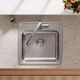 Elkay Lustertone® Classic Lustrous Satin 19-1/2" x 19" x 5" 1-Hole Single Bowl Drop-In ADA Sink-3