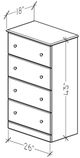 Perdue Woodworks 5,000 Essential Black Drawer Chest-2